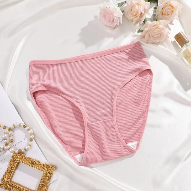 4-Pack Lace Mesh French-Cut Briefs – Semi-Sheer Breathable Underwear for Women (S–XL, 7 Color Sets)
