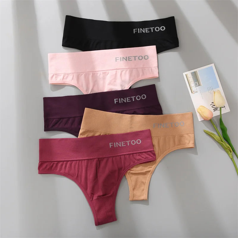 2-Pack High Waist Seamless Thongs — Plus Size G-String Panties M–2XL