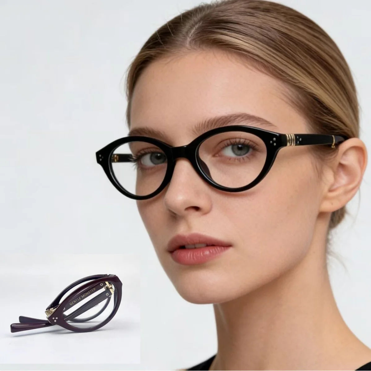 Foldable Oval Photochromic Glasses | Myopia Lens Options