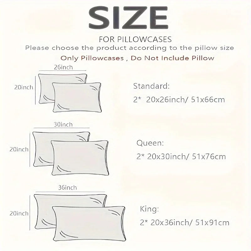 Silky Satin Pillowcase with Zipper Closure, Multiple Sizes