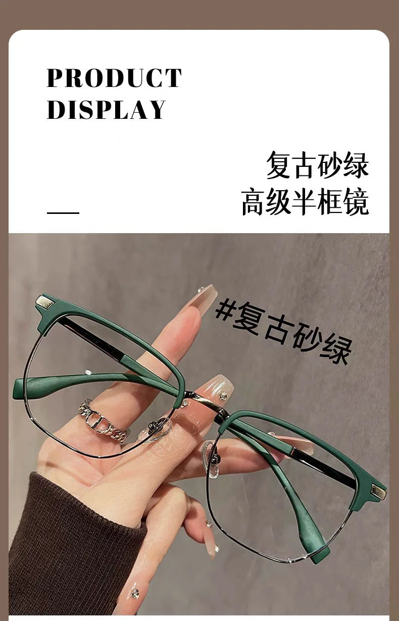 Square Metal Reading Glasses for Men & Women