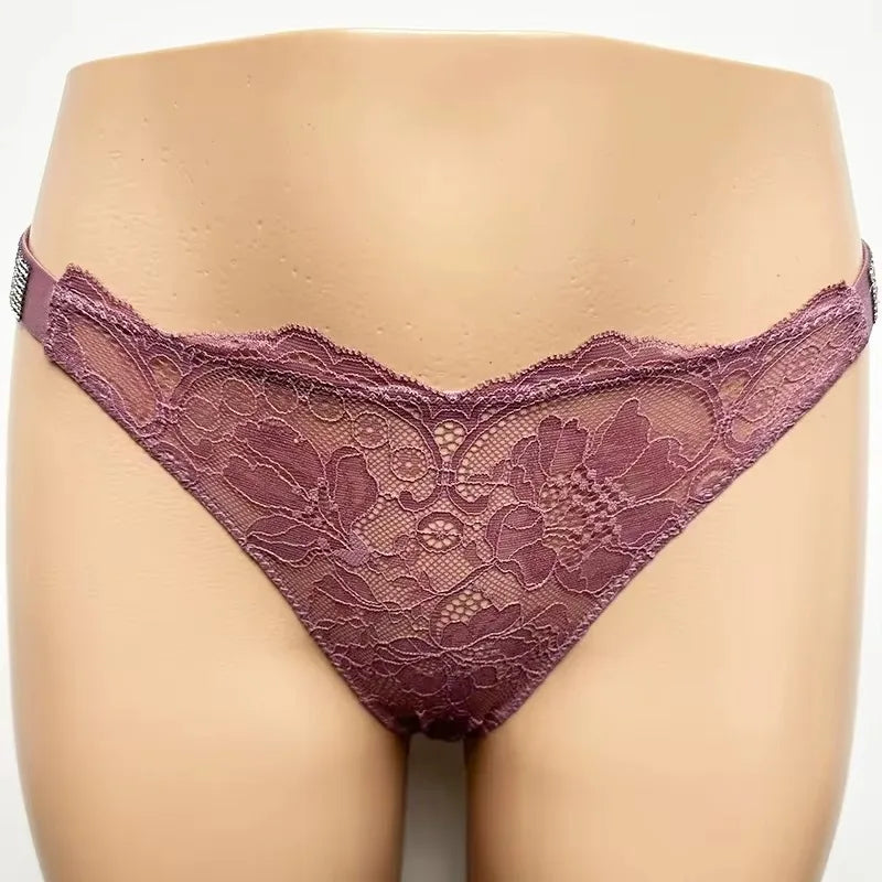 Women's Lace Thongs – Seamless High Waist Breathable Panties (1pc or 3pcs)