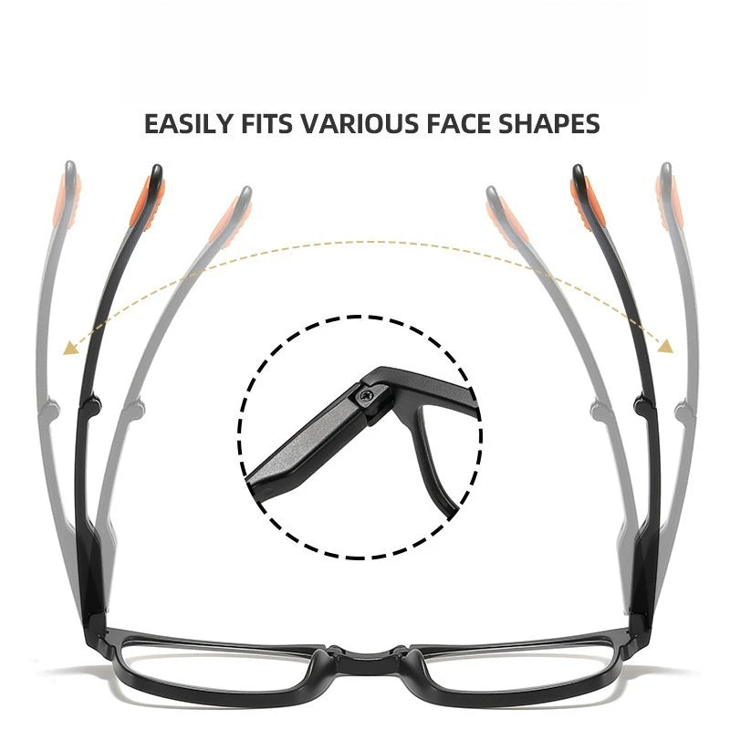 Folding Square Reading Glasses | Optional Case | +1.00 to +4.00