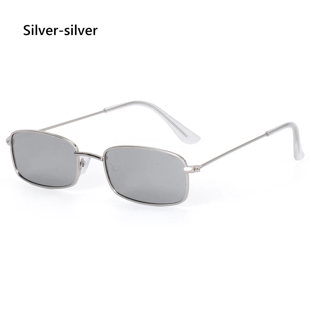 Slim Metal-Frame Sunglasses | Color Lens Options