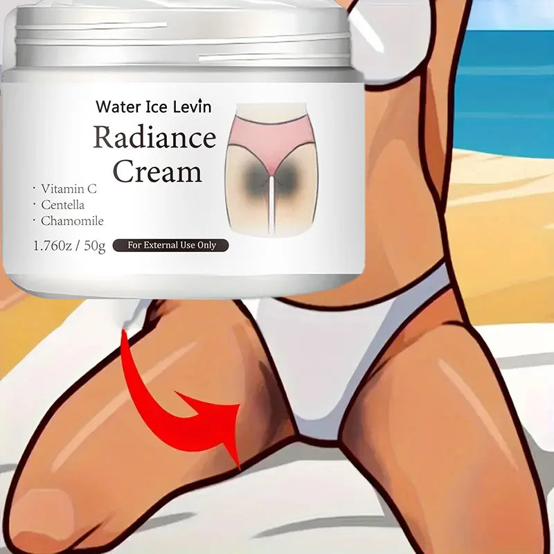50g of Radiance Cream - Contains Vitamin C, for Private Areas, Underarms, Joints, Improves the Appearance of Melanin, and Illuminates the Skin Inside the Buttocks and Thighs