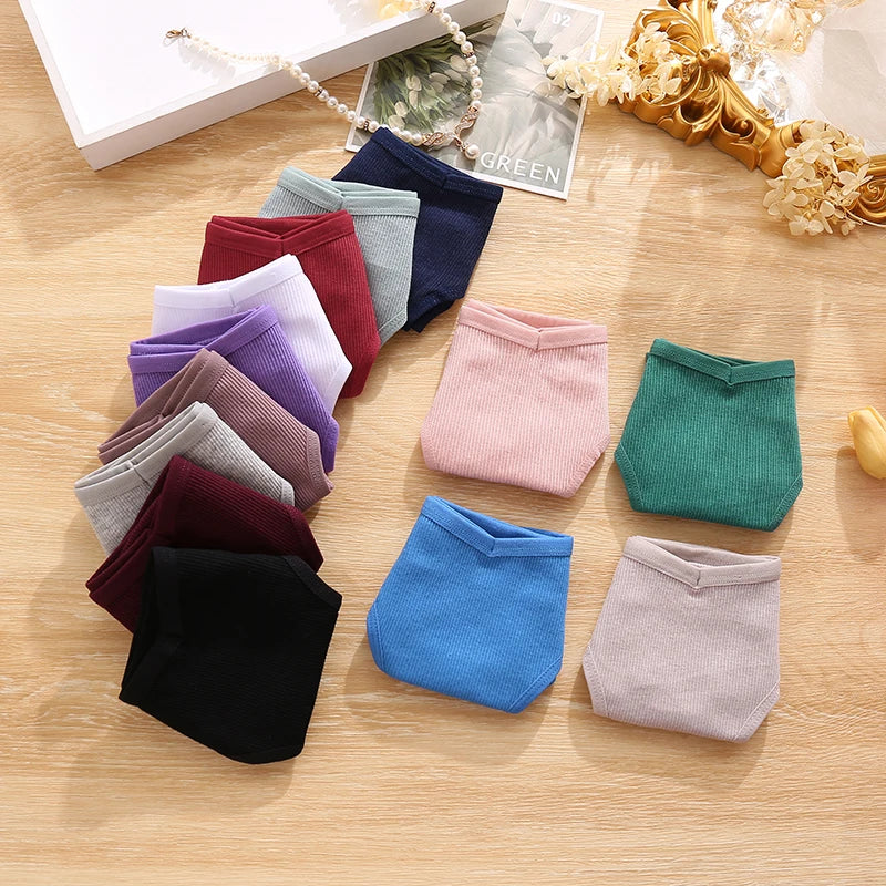 3-Pack Plus Size Cotton Brief Panties – Soft Low-Rise Everyday Underwear for Women (M–4XL, 18 Color Sets)