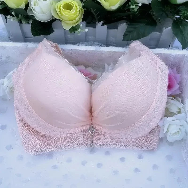 Women's 12CM Thick Padded Push Up Bra | Wide Side Wings No-Spill Wireless Bra for Small Chest (34–40)