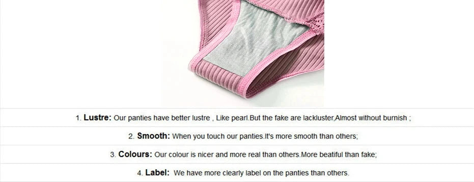 FINETOO 7PCS Cotton Underwear Women's Panties Set Comfort Underpants Floral Lace Briefs For Woman Sexy Low-Rise Pantys Intimates