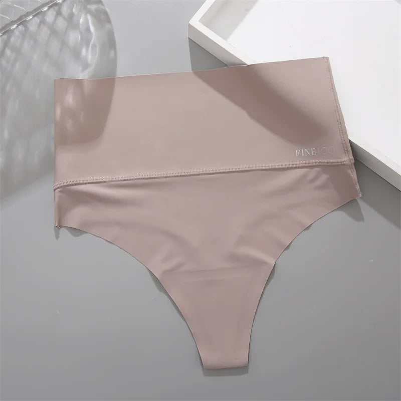 High Waist Seamless Thong — Smooth Sculpting G-String Panties