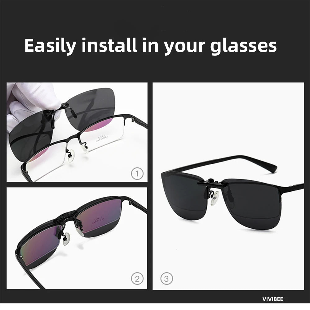 Square Clip-On Sunglass Lenses | Single or 3-Piece Options