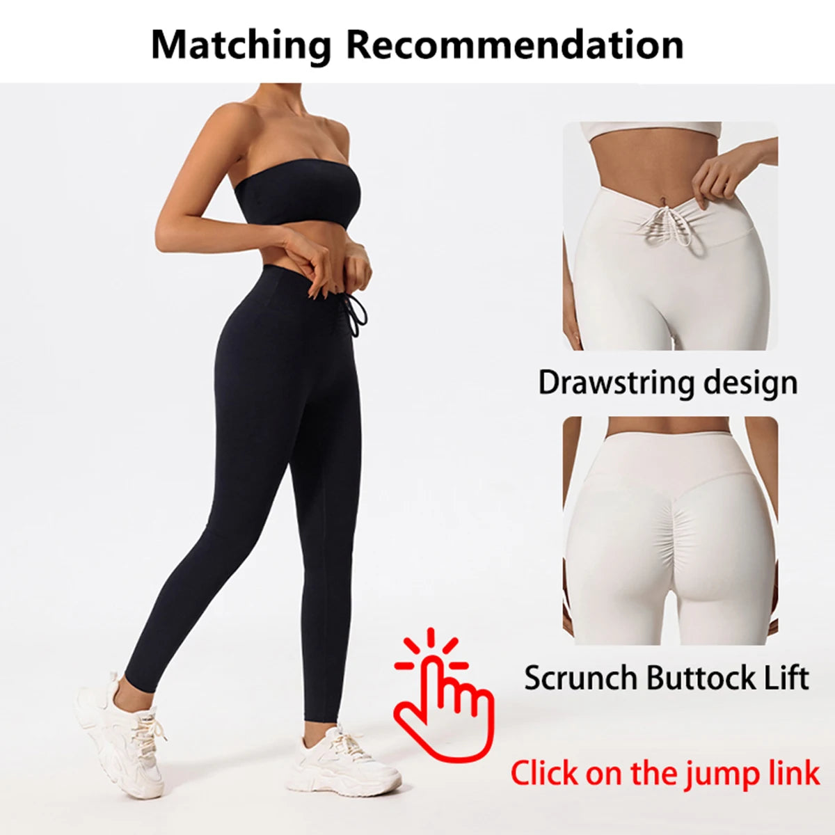 Women’s 2-Piece Workout Set – Strapless Sports Bra & Leggings for Yoga, Gym & Running