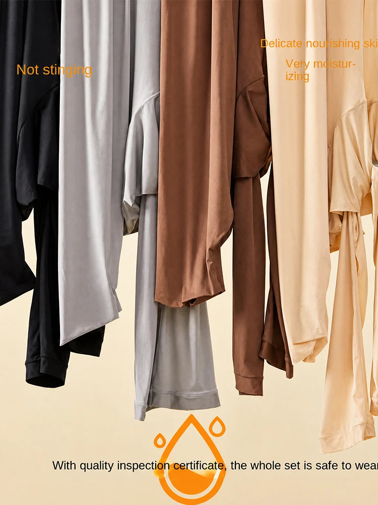High-Collar Seamless Thermal Set – Long-Sleeve Warm Base Layer for Women, High-Rise (L–XL, 4 Color Sets)