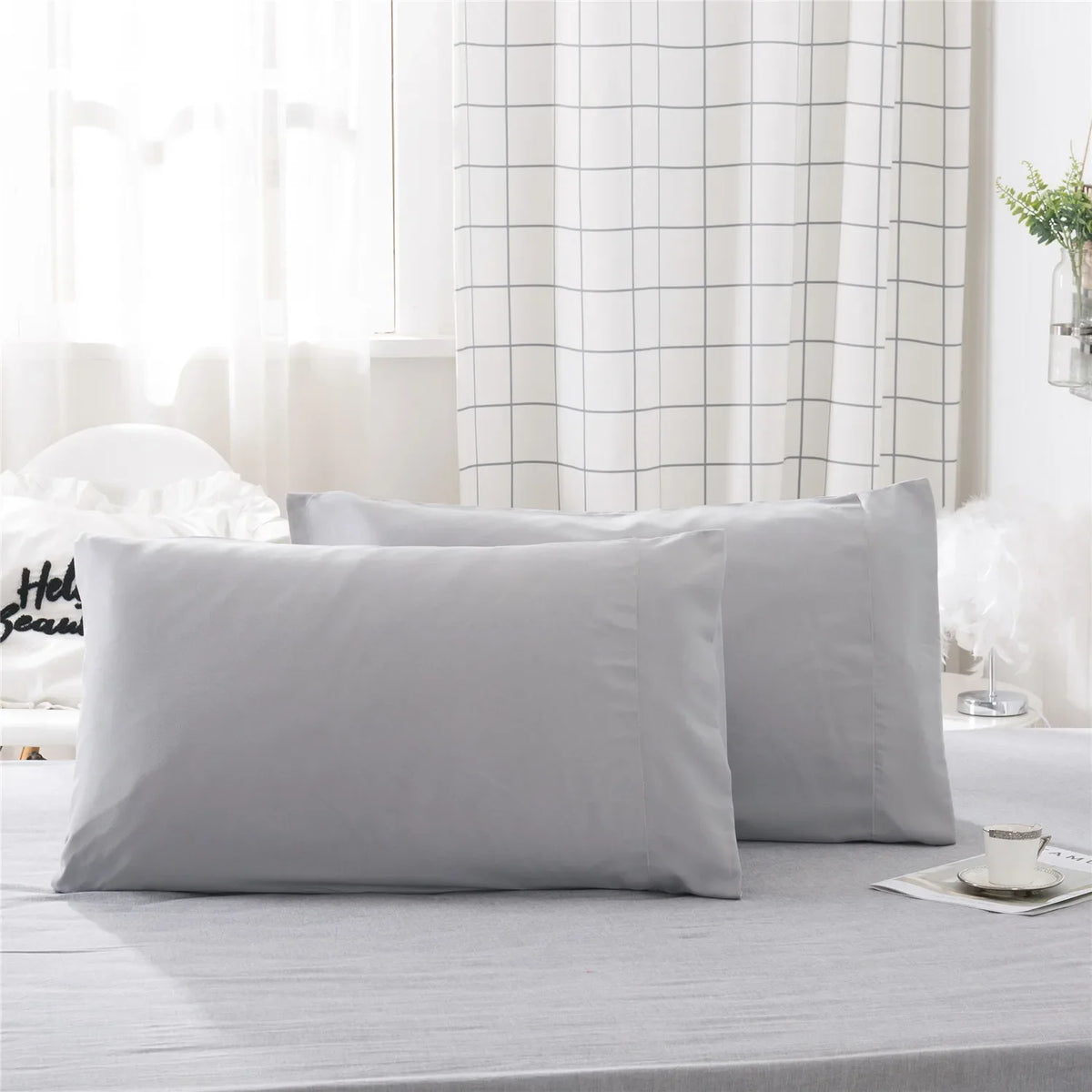 2-Pack Soft Polyester Pillowcases, Multiple Sizes