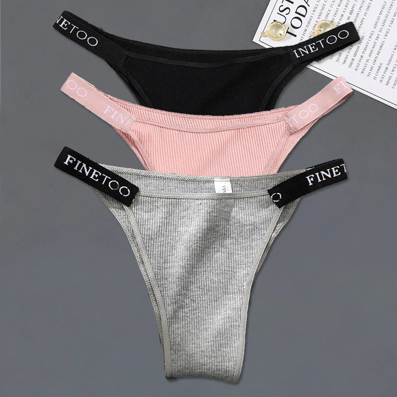 3-Pack Cotton Low-Rise Brazilian Bikini Panties – Soft Comfortable Underwear for Women (M–XL, 14 Color Sets)