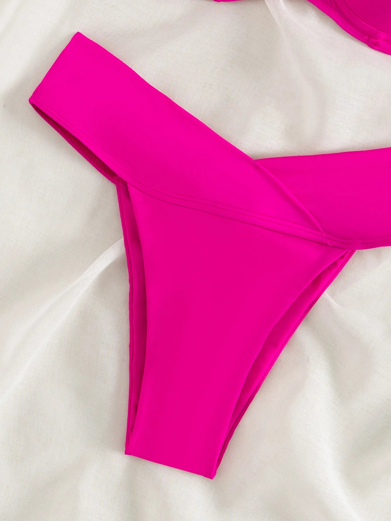 Underwire Push-Up Bikini Set — High Waist Crossover Bottoms | Women's Swimwear