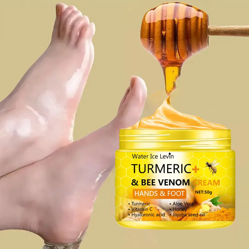 Turmeric & Bee Venom Hand & Foot Crack Repair Cream – Deep Moisturizing Dead Skin Removal | 50g
