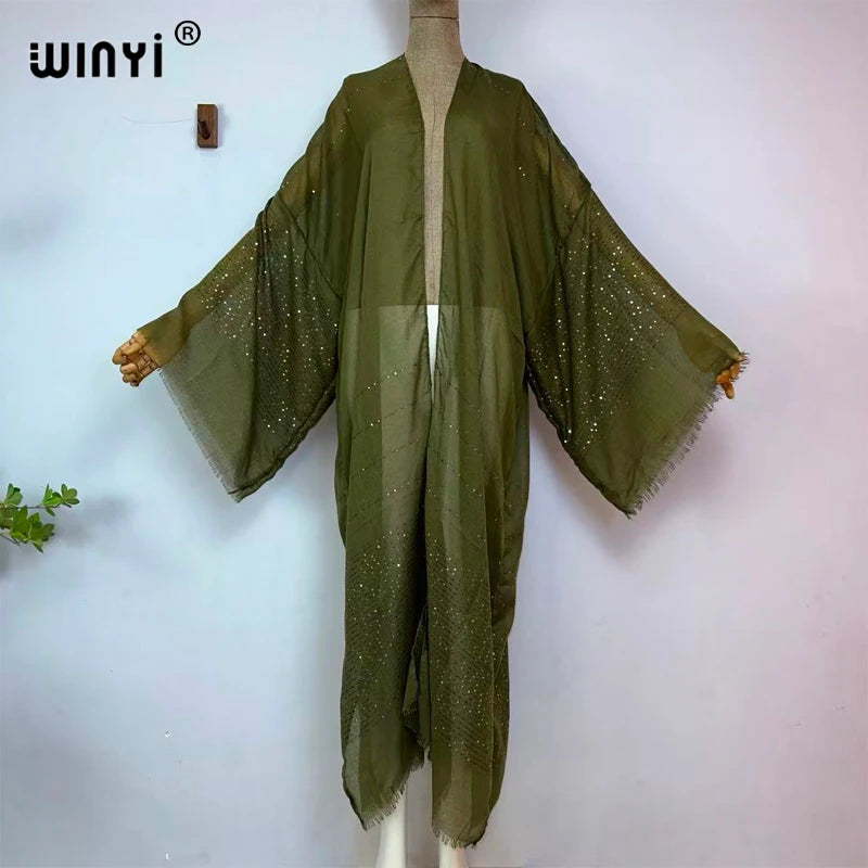 Women's Luxury Lace Abaya Cardigan | Kimono Style | Gulf & Beach Wear