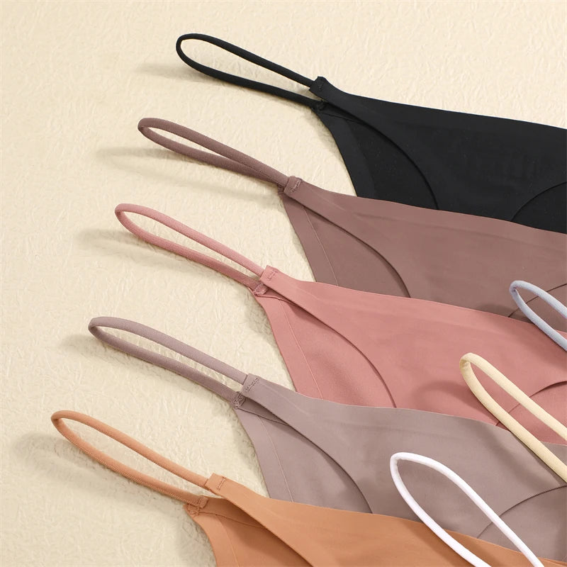 5-Pack Seamless Thong Underwear – Low-Rise Ice Silk G-String Panties for Women (XS–XL, 24 Color Sets)