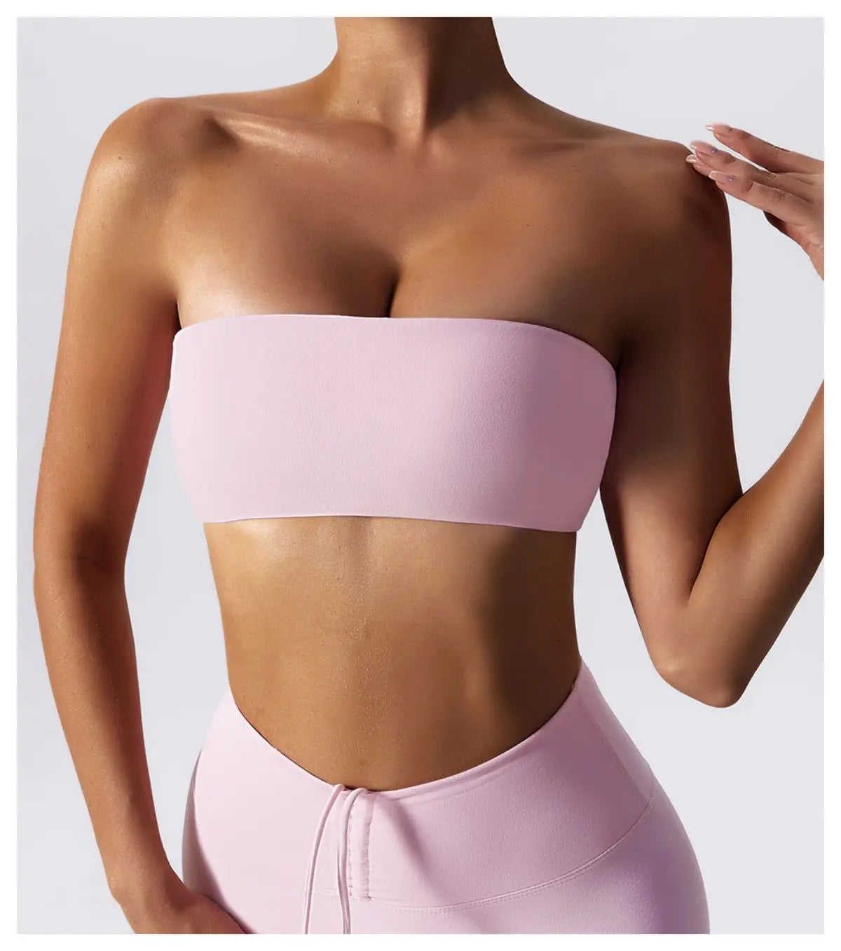 Strapless Sports Bra – Quick-Dry Tube Top Chest Wrap for Yoga, Gym & Fitness