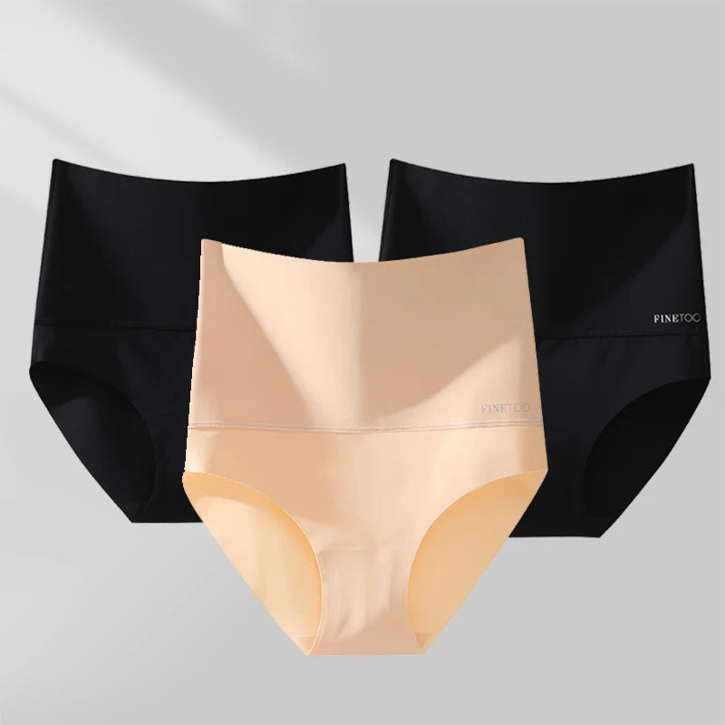 Women's Seamless High Waist Shapewear Panties – 3-Piece Set | Tummy Control Slimming Bodyshaper (S–XL)