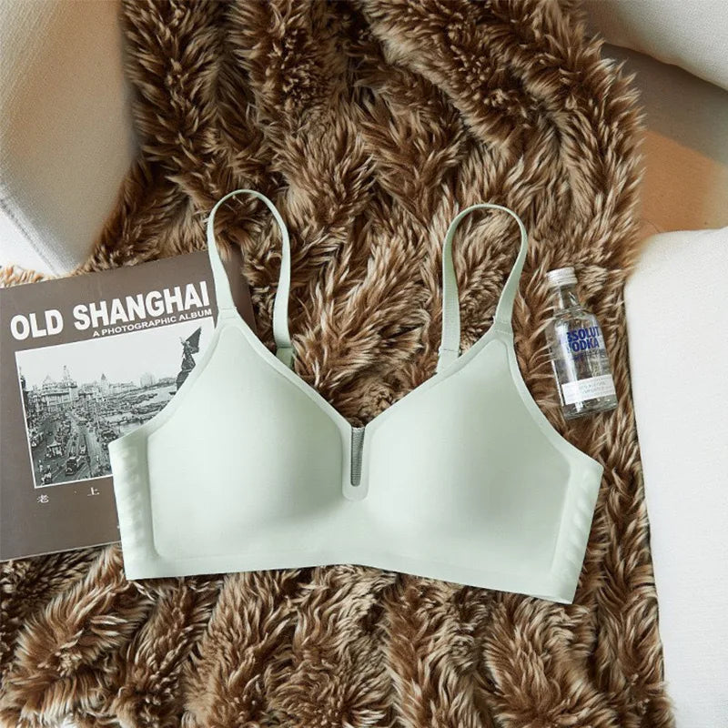 Women's Wireless Bra – Jelly Gel Support | Seamless Push-Up U-Back