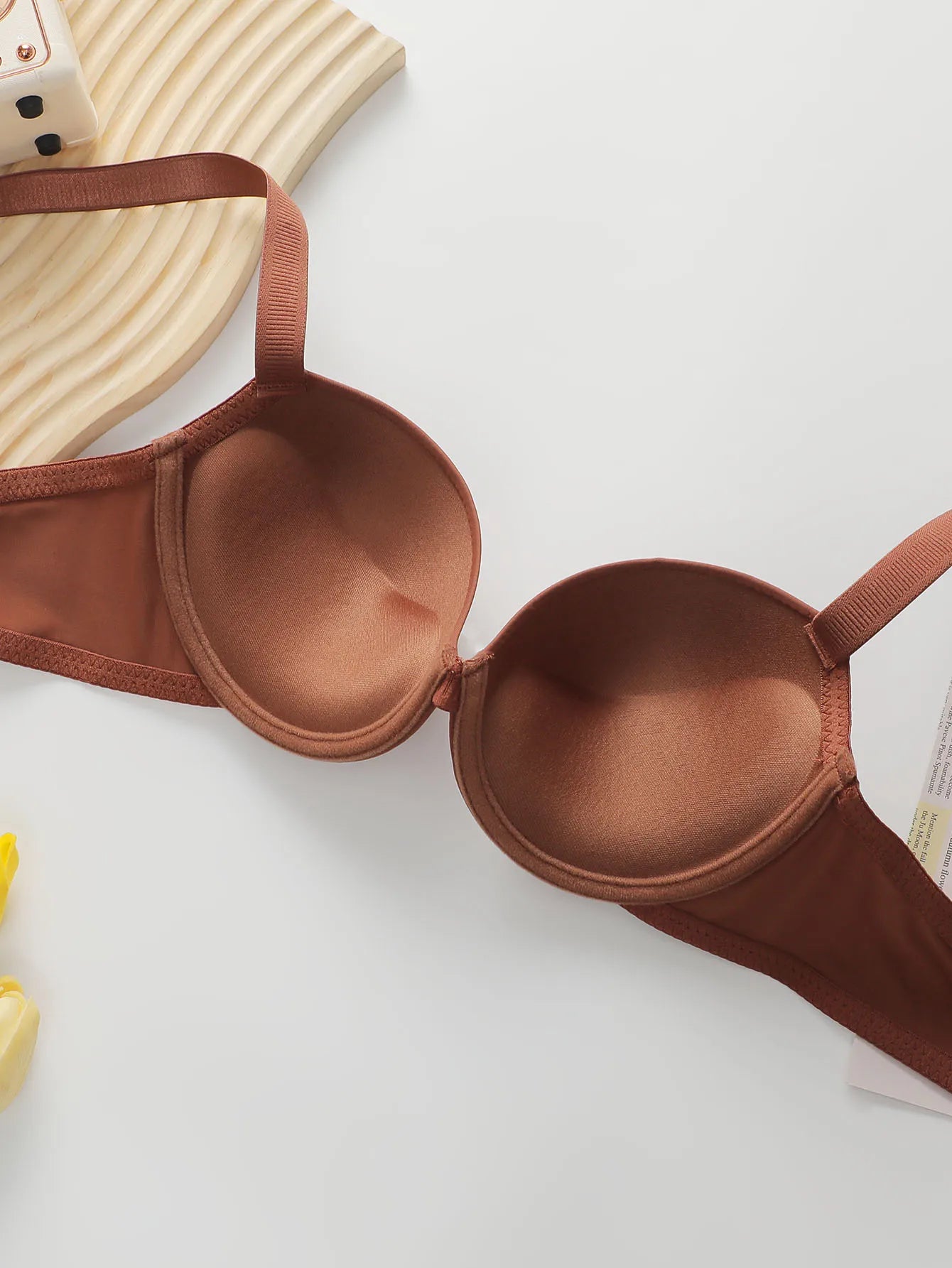 Letter Strap Push-Up Bra & Thong Set — Underwire Half Cup | Women's Sexy Lingerie