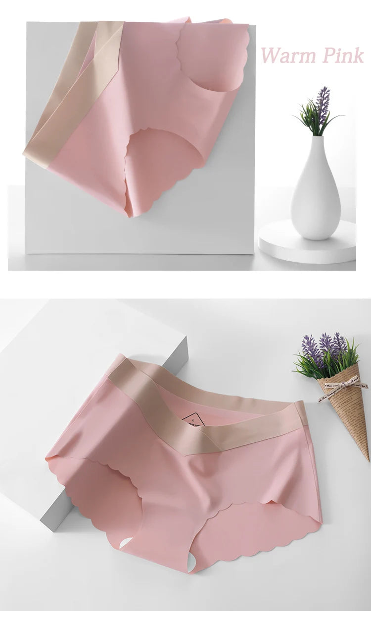 4pcs Summer Seamless Panties Ice Silk Female Pregnanc Underwear Women Low-Waist Briefs Large Size Maternity Panty Sexy Lingerie