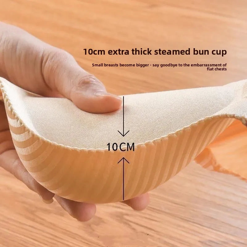 Women's 10CM Extreme Push Up Bra | Side Smoothing Wireless Lift for AA/A/B Cup | Seamless Breathable Bra for Small Flat Chest (32–38 / 70–85)