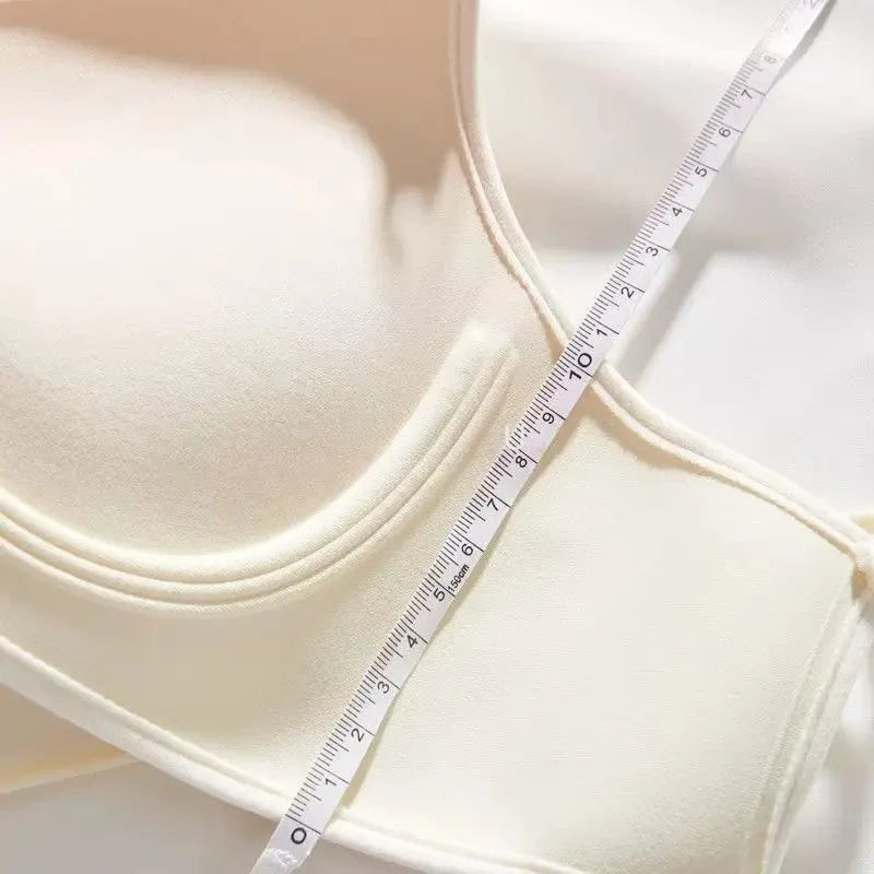 Women's 10CM Extra Thick Push Up Bra for AA/A Cup | Open Back Lingerie with Convertible Cross Straps | Seamless Wire-Free Bra No Marks (70A–85A)