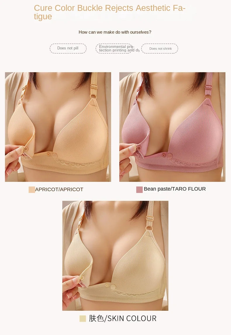Plus Size Maternity Nursing Bras Solid Breastfeeding Bra Pregnant Women Underwear Pregnancy Breast Feeding Bra Clothes Lactancia