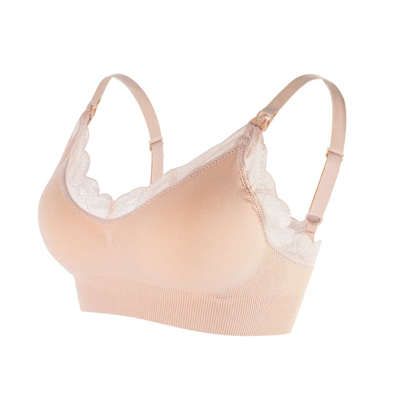 Women's Wireless Nursing Bra – Seamless Breathable Maternity Breastfeeding Bra