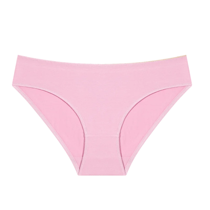 3-Pack Cotton Low-Rise Briefs – Breathable Lace-Trim Underwear for Women (S–XL, 20 Color Sets)