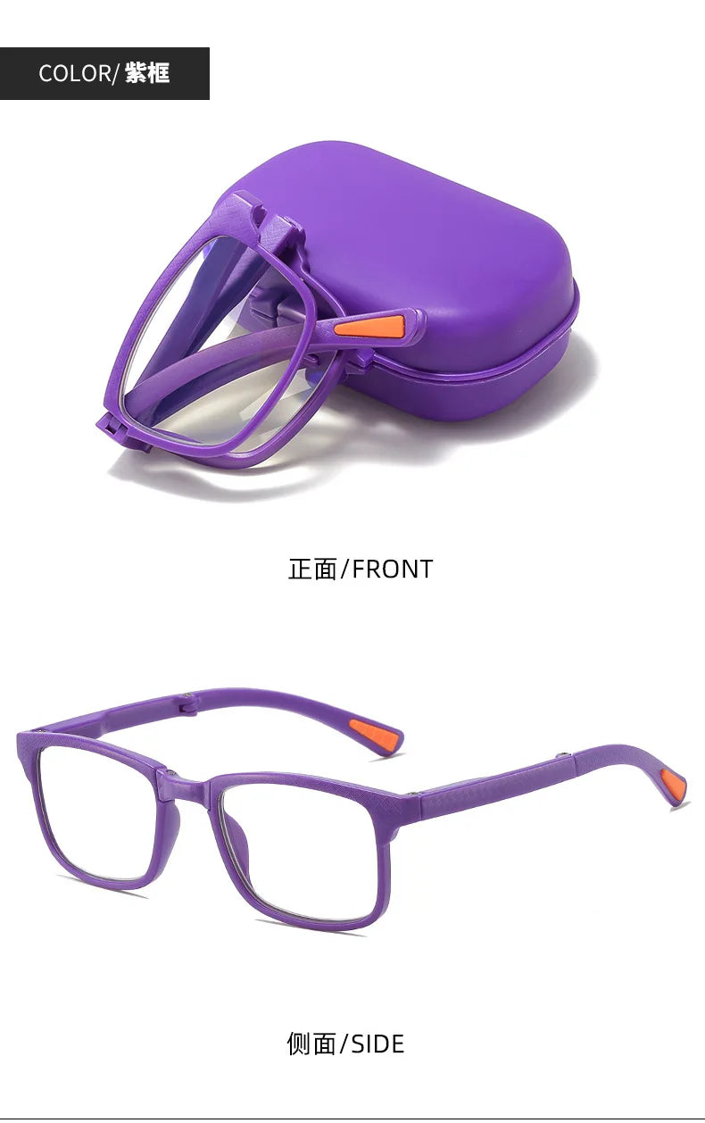 Folding Square Reading Glasses | Optional Case | +1.00 to +4.00