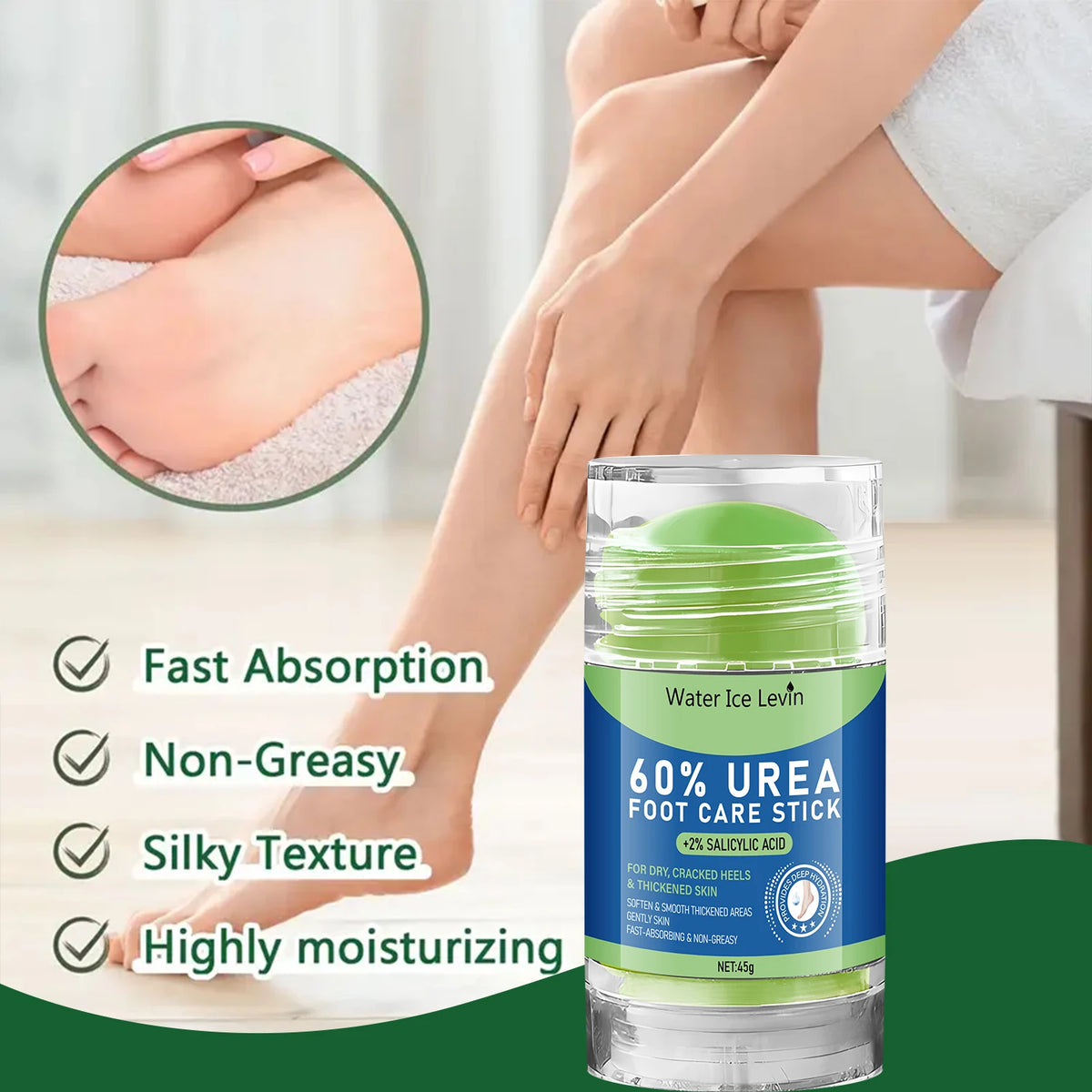 Water Ice Levin Moisturizing Foot Care Stick – 45g