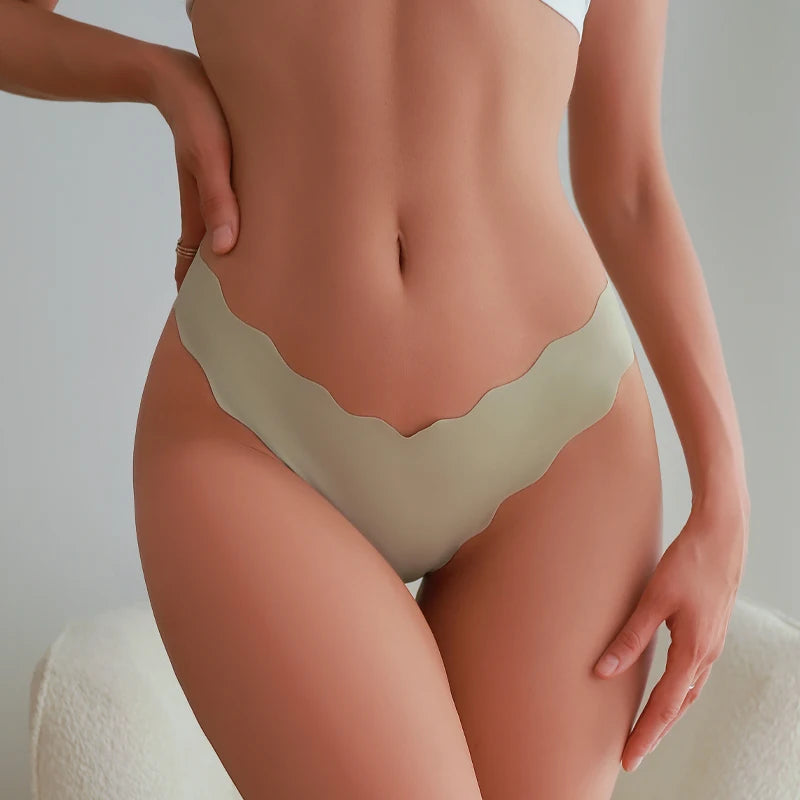 6-Pack Seamless Ruffled Thongs — Ultra-Soft Low-Rise G-String Panties