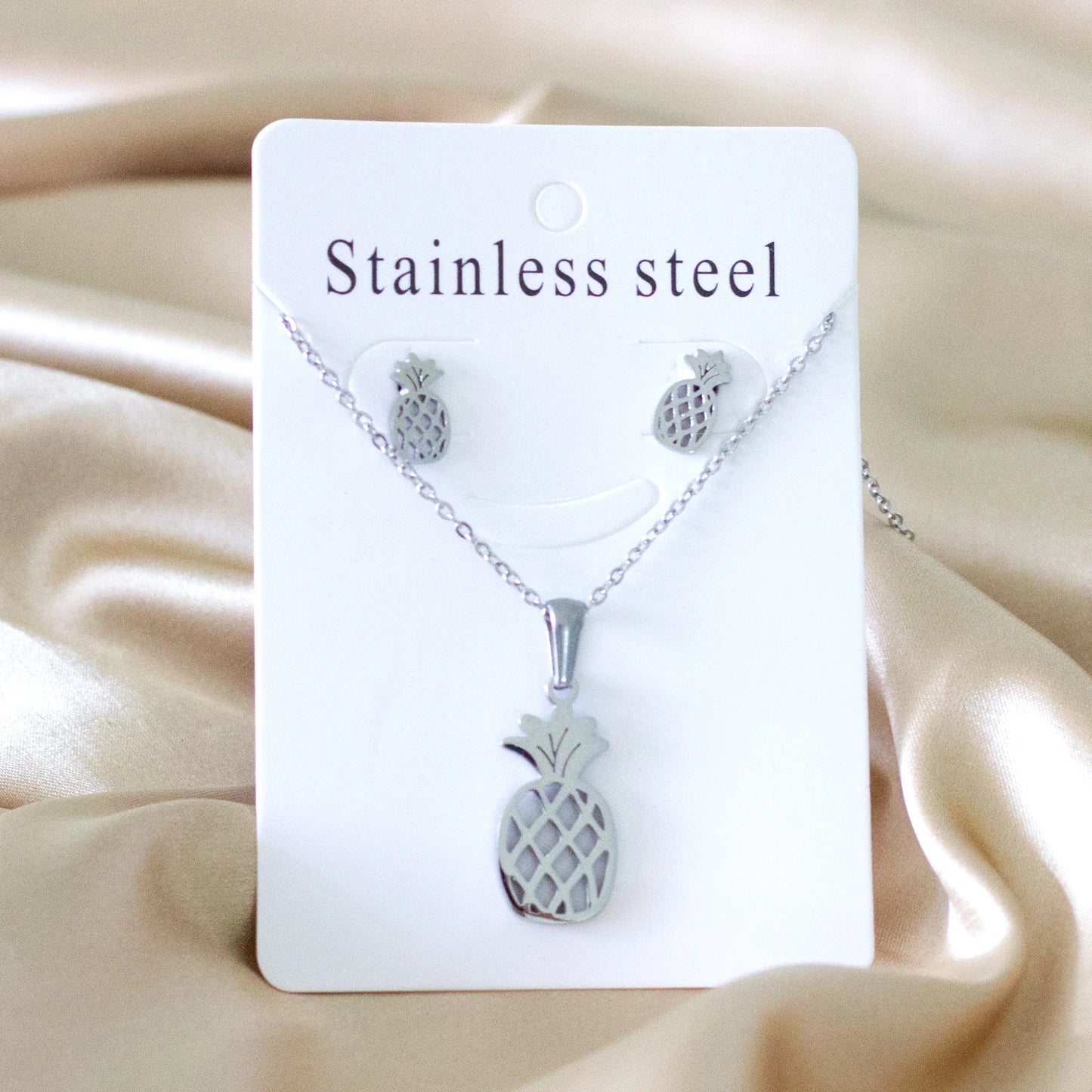 Tree of Life Jewelry Set – Stainless Steel Necklace & Earrings for Women