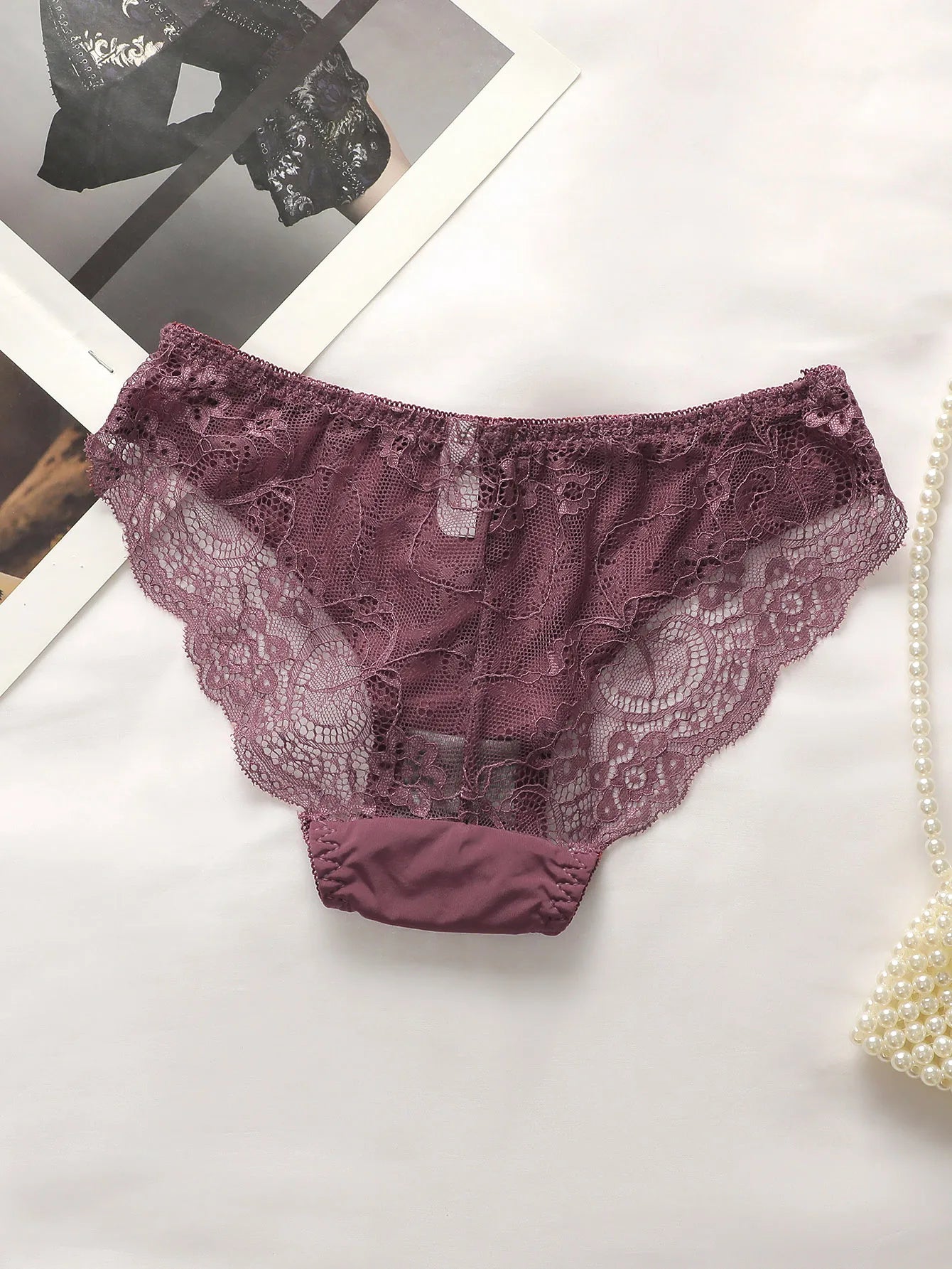 Leopard Print Wire-Free Bra & Bikini Brief Set — Lace Trim 3/4 Cup | Women's Sexy Lingerie