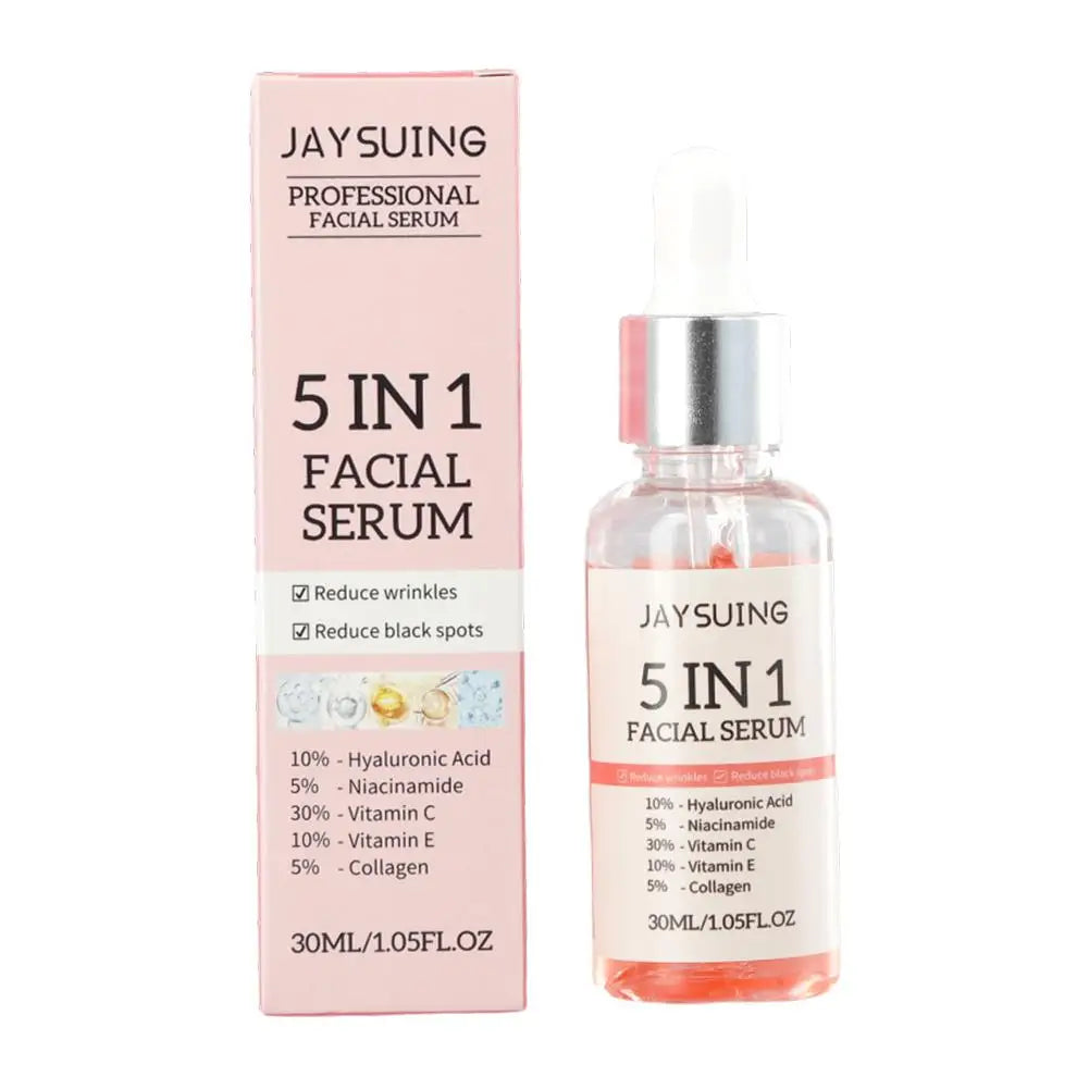 5-in-1 Vitamin C & Hyaluronic Acid Face Serum – Pore Minimizing, Brightening & Deep Moisturizing (30ml)