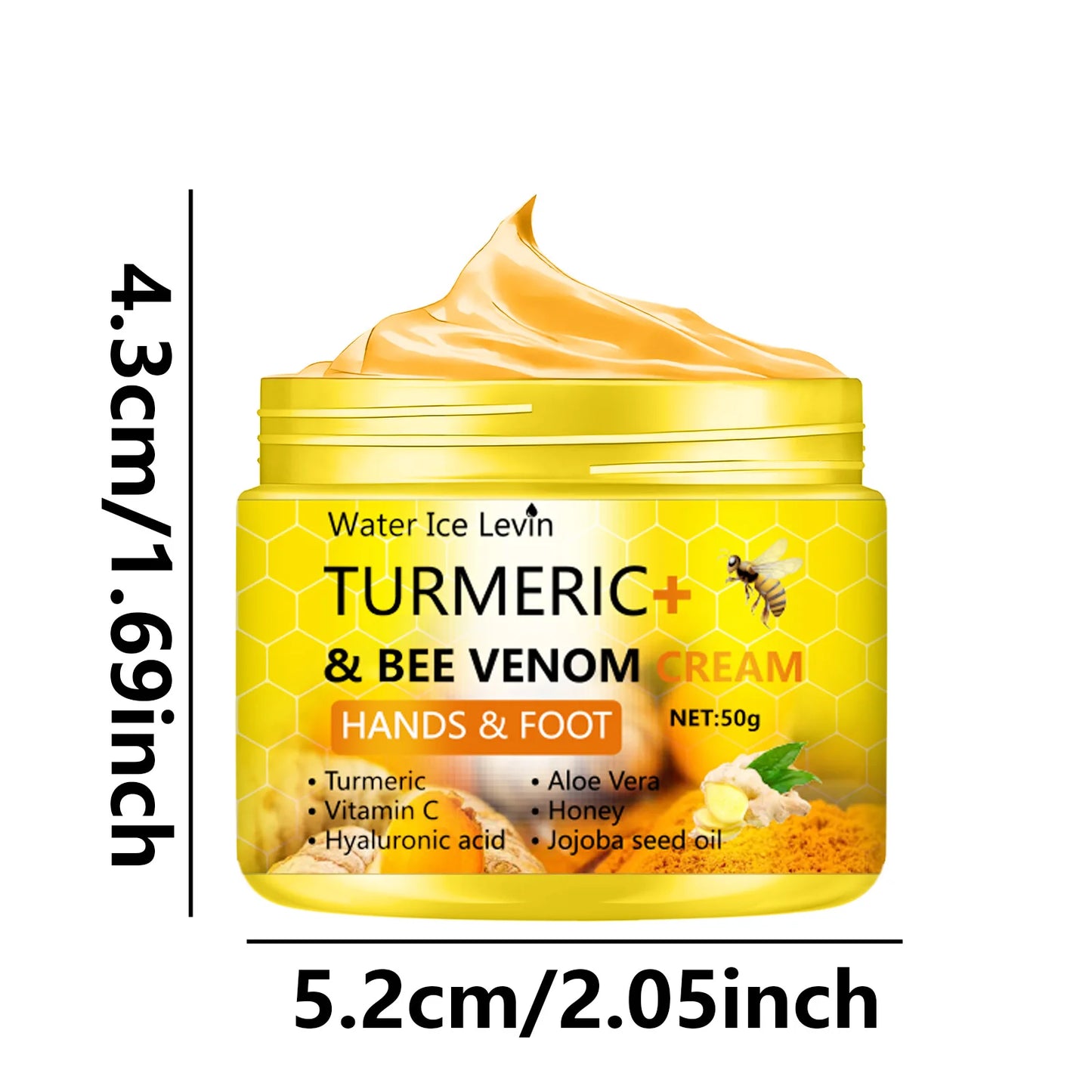 Turmeric & Bee Venom Hand & Foot Crack Repair Cream – Deep Moisturizing Dead Skin Removal | 50g