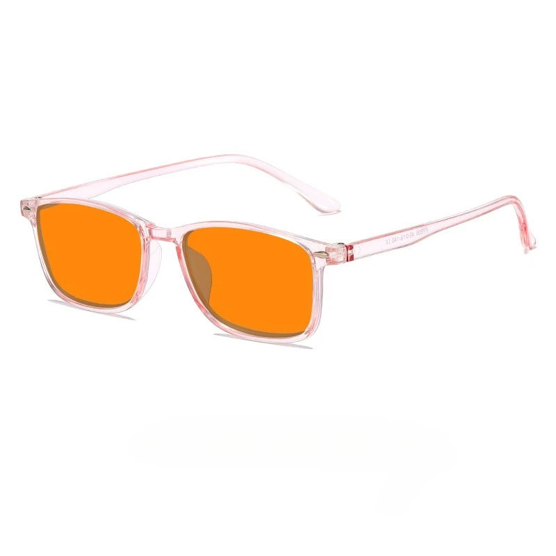 Rectangle Tinted Glasses | Orange & Red Lens Styles