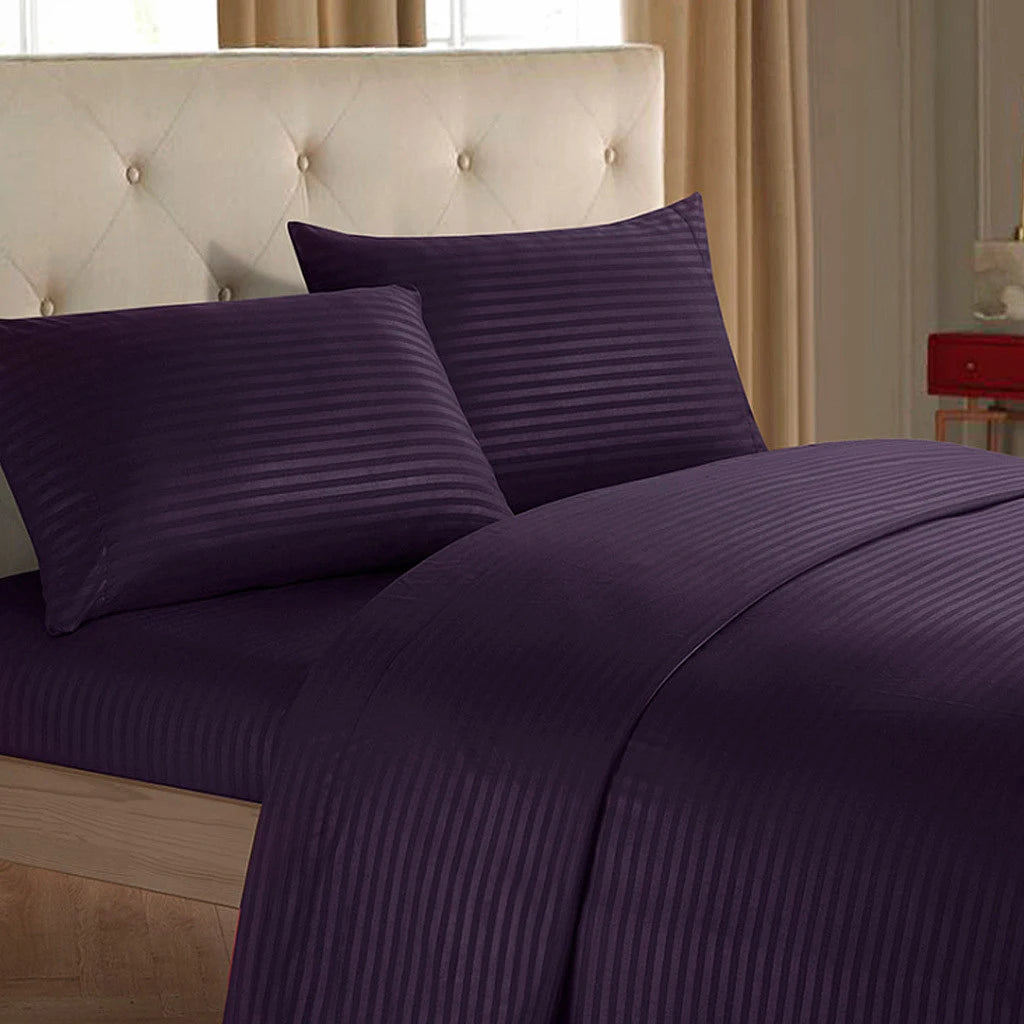 4-Piece Microfiber Bed Sheet Set with Deep Pocket Fitted Sheet