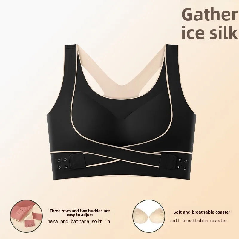 Women's Seamless Sports Bra – Wire-Free Push-Up | Side Support Beauty Back