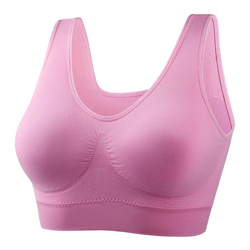 Women's Wireless Padded Sports Bra – Breathable Fitness Running Vest | Push-Up Bralette