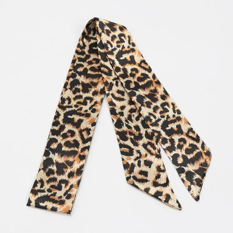 Skinny Scarf Hair Small Women Simple Style Handle Ribbon Fashion Printing Hairband Headscarf Beautiful Scarves Bags for Women