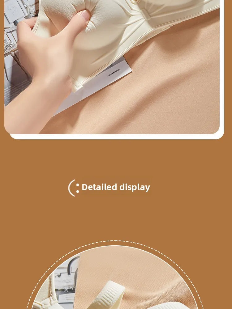 Women's 10CM Extreme Push Up Bra for AA/A Cup | Anti-Sagging Side-Smoothing Wireless Bra | Seamless Invisible T-Shirt Bra for Small Bust (32–38 / 70–85)