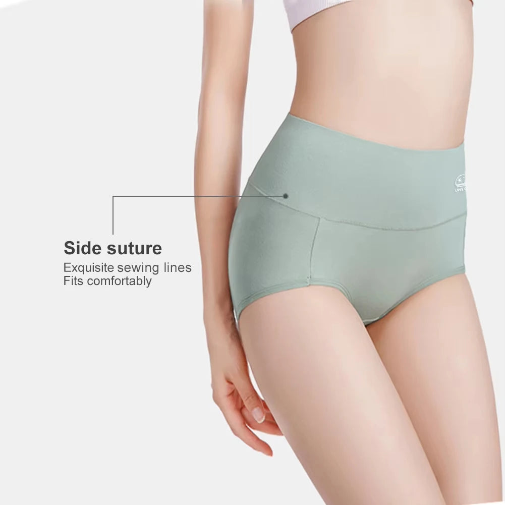 Women's 5-Pack High Waist Cotton Underwear – Tummy Control, Butt Lift & Graphene Antibacterial Briefs | Sizes M-XXXL