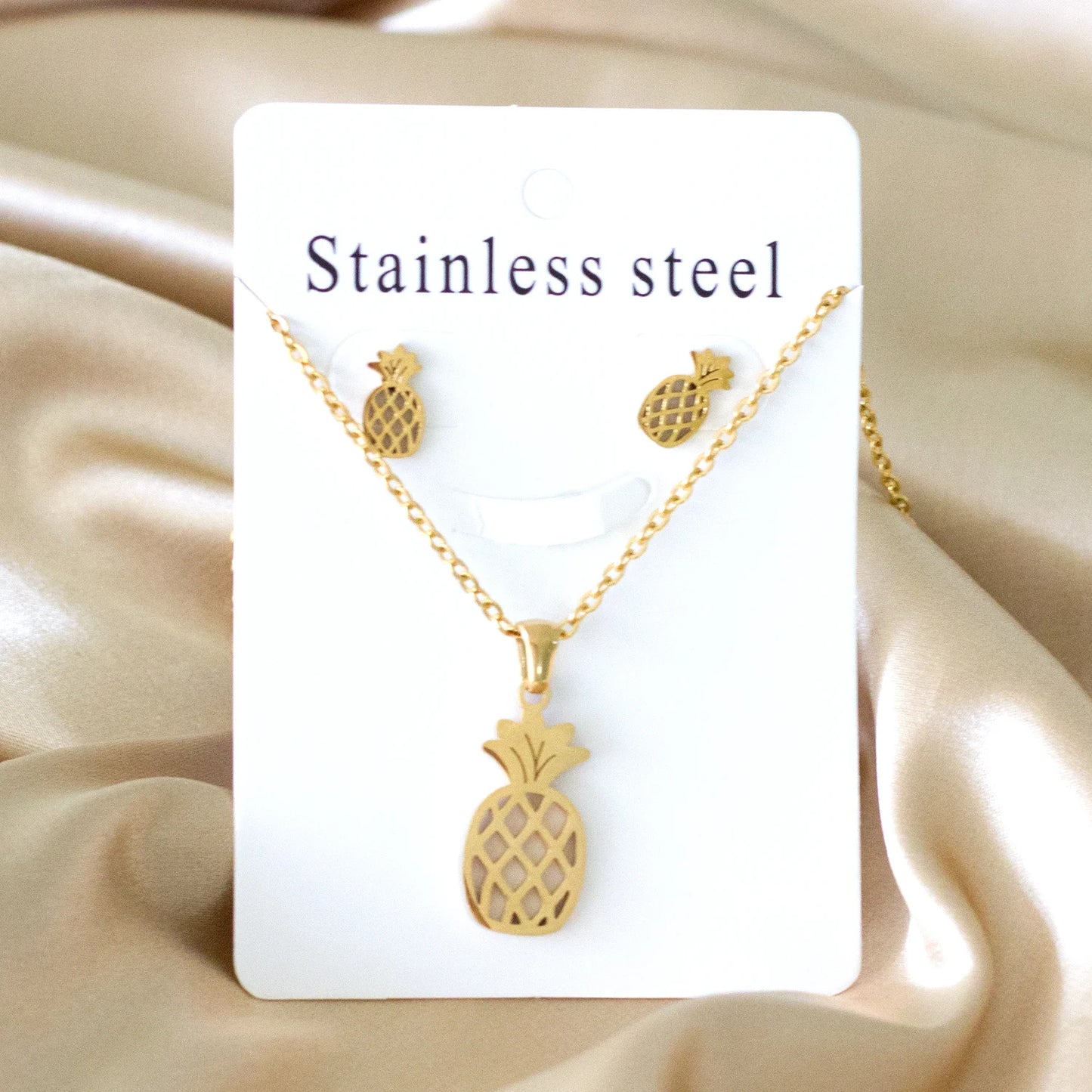 Tree of Life Jewelry Set – Stainless Steel Necklace & Earrings for Women