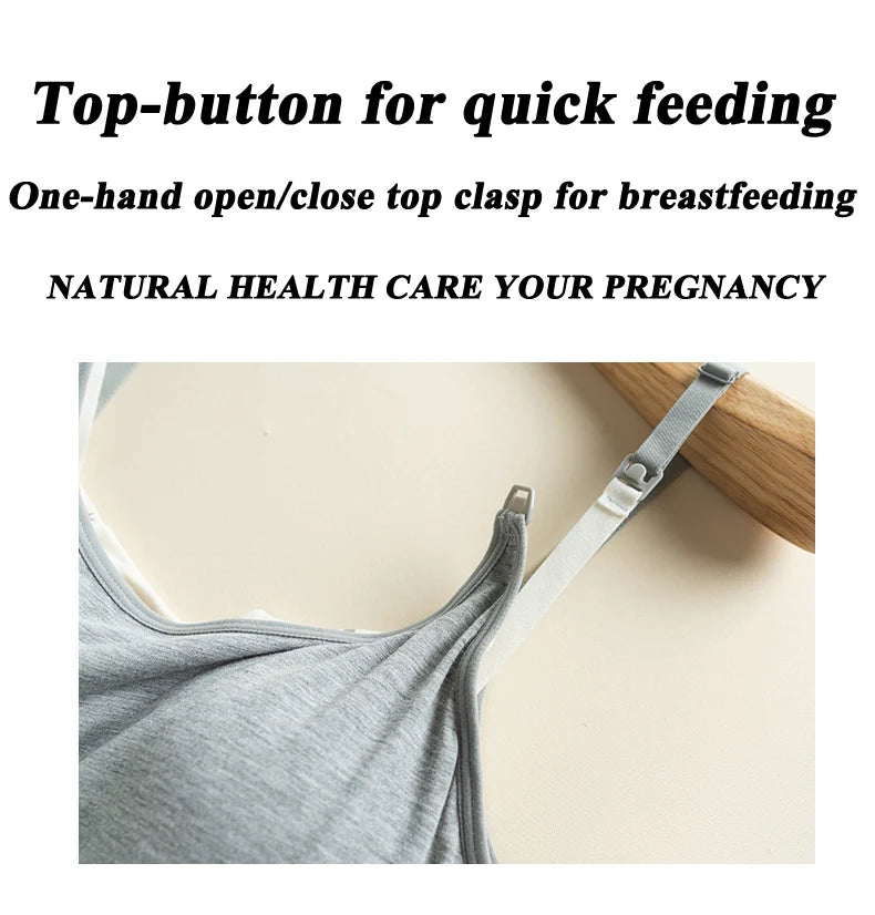 Women's Maternity Nursing Tank Dress with Built-in Bra Breastfeeding Long Sleeveless Nightdress for Pregnant Nursing Mothers