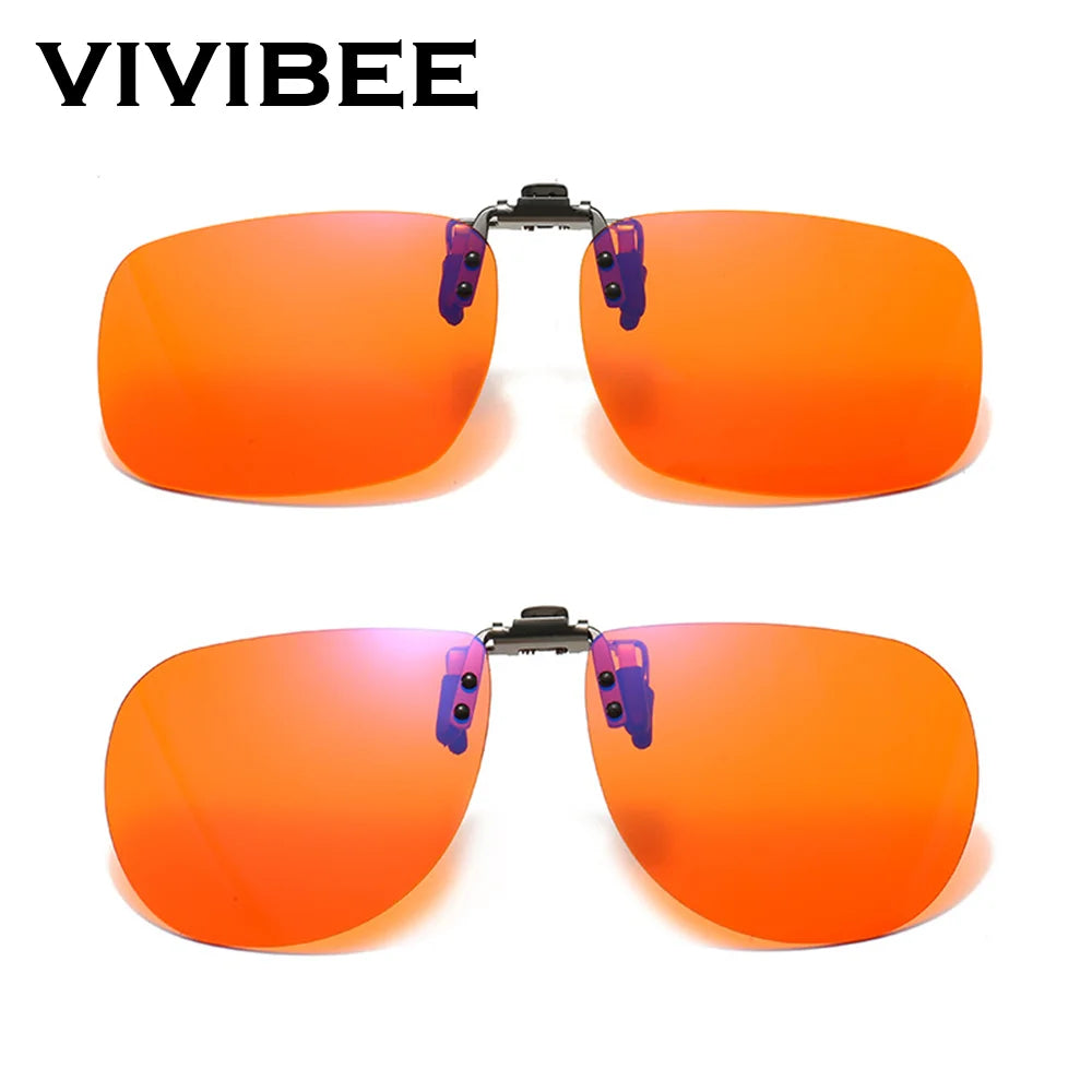 Orange Flip-Up Clip-On Lenses | Pilot or Square