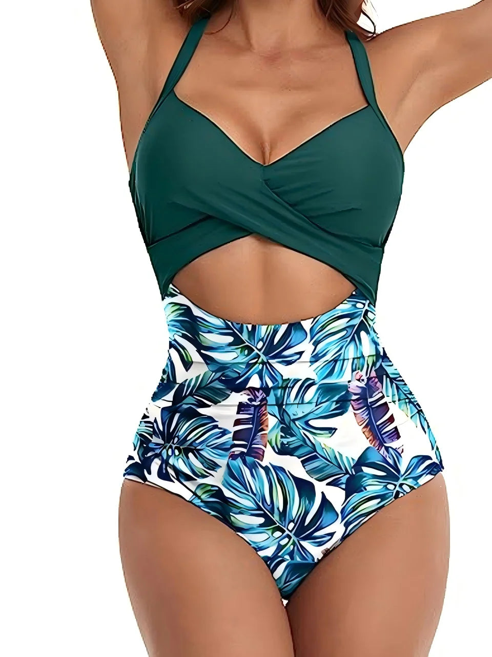 Ruched One-Piece Swimsuit for Women – Solid Color Bodysuit | Adjustable Straps | S–XXL
